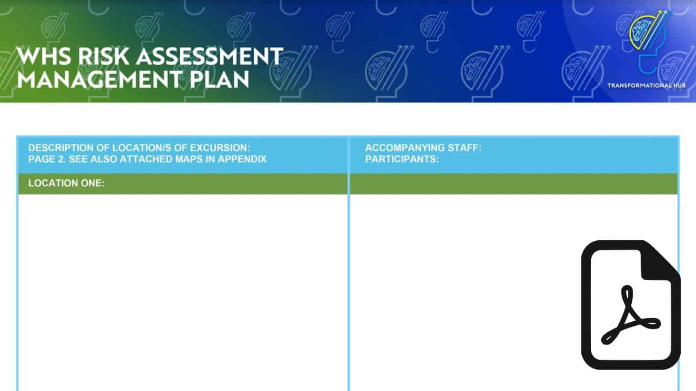 WHS Risk Assessment Management Plan